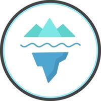 Iceberg Flat Circle Icon vector