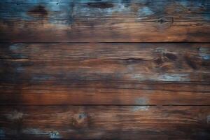 AI generated Old wooden background with grunge style photo