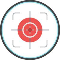 Aim Flat Circle Icon vector