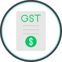 Gst Flat Circle Icon vector