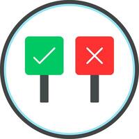 Decision Making Flat Circle Icon vector