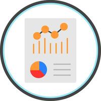 Graphical Report Flat Circle Icon vector