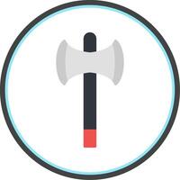 Axe Flat Circle Icon vector