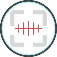 Barcode Scanner Flat Circle Icon vector