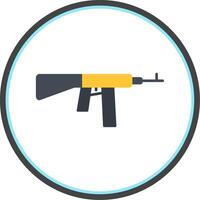 Rifle Flat Circle Icon vector