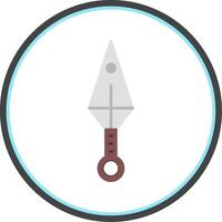 Kunai Flat Circle Icon vector