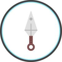 Kunai Flat Circle Icon vector