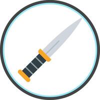 Dagger Flat Circle Icon vector