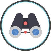 Binoculars Flat Circle Icon vector