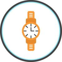 Wristwatch Flat Circle Icon vector