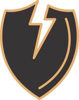 Broken Shield Vector Icon