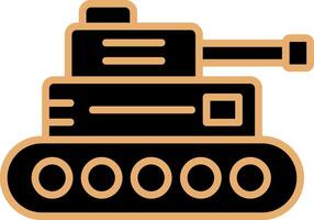 icono de vector de tanque militar