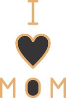 I love Mom Vector Icon