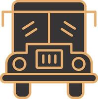 icono de vector de autobús escolar