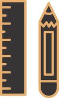 Pencil And Ruler Vector Icon