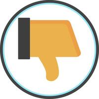 Dislike Flat Circle Icon vector