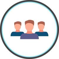Forum Flat Circle Icon vector