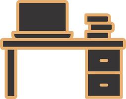 Office Desk Vector Icon