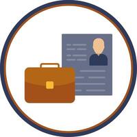 Suitcase Flat Circle Icon vector