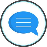 Conversation Flat Circle Icon vector