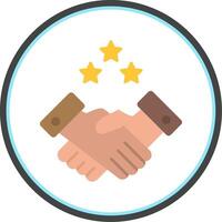 Partnership Handshake Flat Circle Icon vector