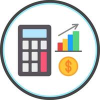 Accounting Flat Circle Icon vector