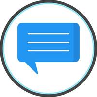 Chat Flat Circle Icon vector