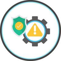 Risk Management Flat Circle Icon vector