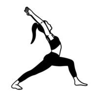 Yoga pilates girl pose vector