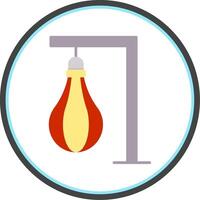 Punching Ball Flat Circle Icon vector
