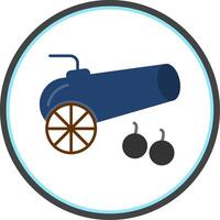 Cannon Flat Circle Icon vector