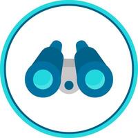 Binoculars Flat Circle Icon vector