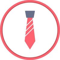 Tie Flat Circle Icon vector