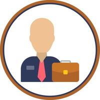 Manager Flat Circle Icon vector