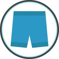 Shorts Flat Circle Icon vector