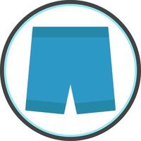 Shorts Flat Circle Icon vector