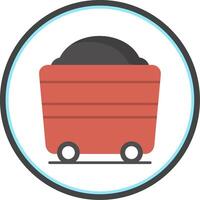 Wagon Flat Circle Icon vector