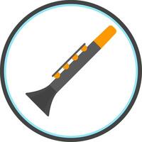 Clarinet Flat Circle Icon vector