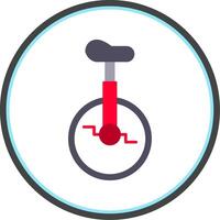 Monocycle Flat Circle Icon vector