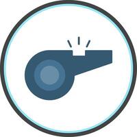 Whistle Flat Circle Icon vector