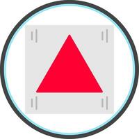 Triangle Flat Circle Icon vector