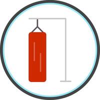 Punching Bag Flat Circle Icon vector