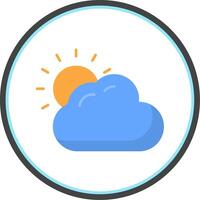 Weather Flat Circle Icon vector