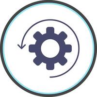 Automate Flat Circle Icon vector