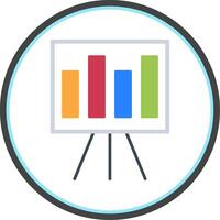 Presentation Flat Circle Icon vector