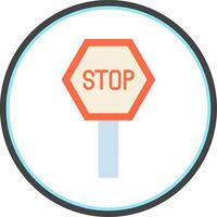Pit Stop Flat Circle Icon vector