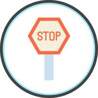 Pit Stop Flat Circle Icon vector