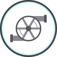 turbo plano circulo icono vector