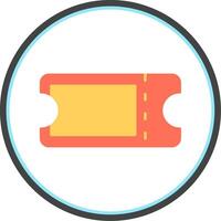 Ticket Flat Circle Icon vector