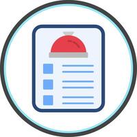 Menu Flat Circle Icon vector